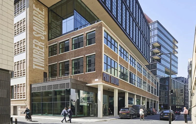 Timber Square Print Building viewed from Lavington Street